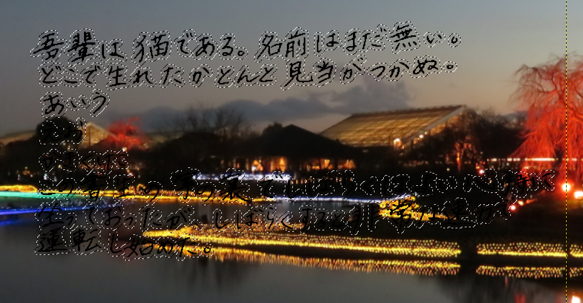 選択範囲拡大結果