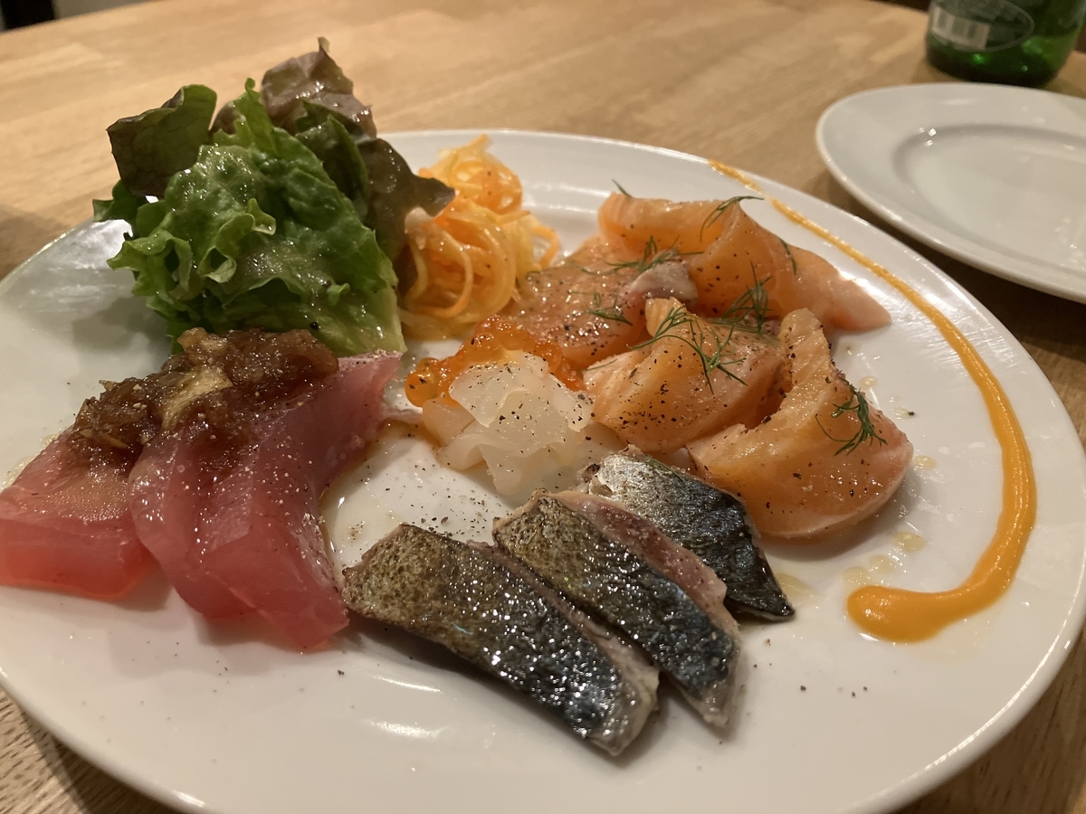 職場のみなさんと食べに行った魚料理の画像です