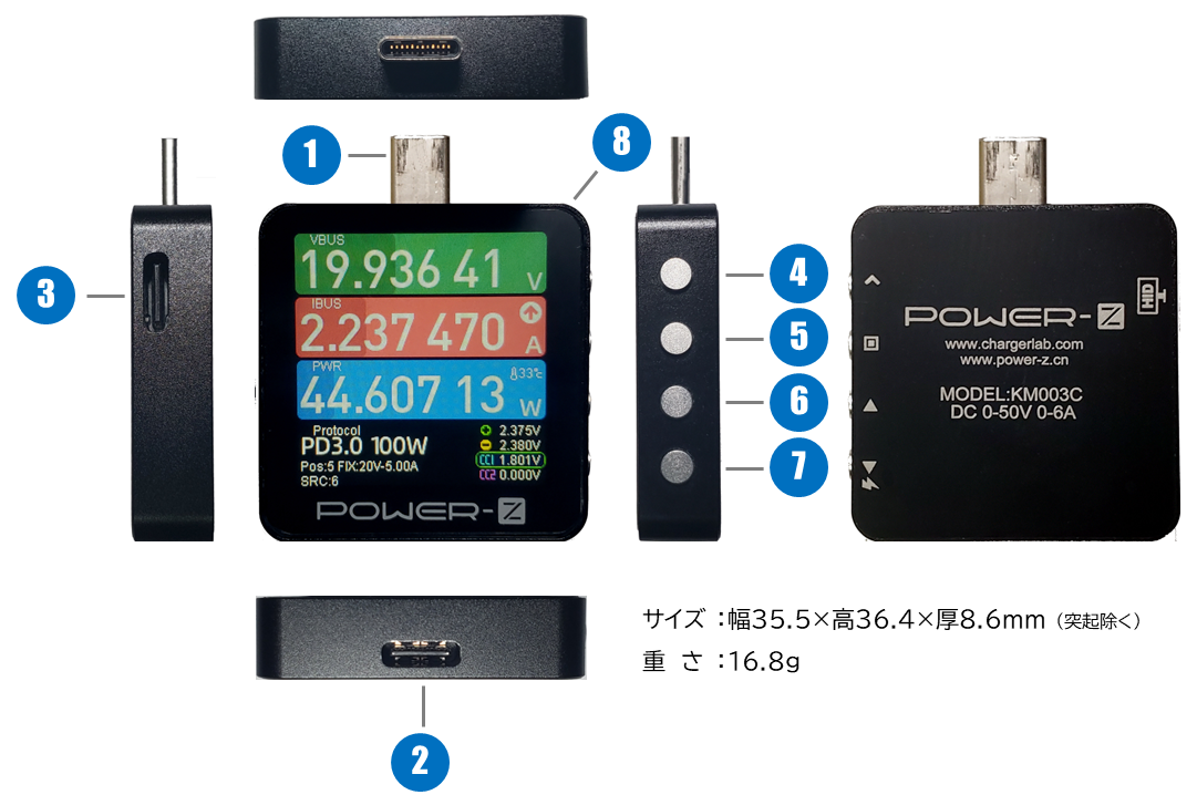 ChargerLAB POWER-Z KM003C USBテスター取扱説明書 - tomoca2の