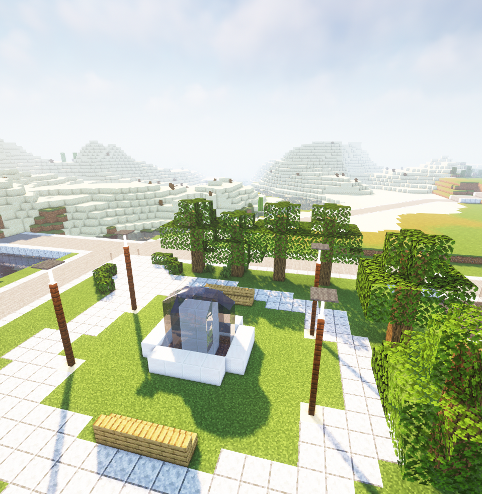 【まちづくり日記】噴水のある公園を紹介します。 - ともかぜのマイクラ部屋