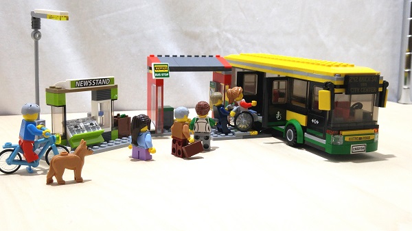 レゴ Lego シティ バス停留所 を作ってみた トモーヌのひとりごと