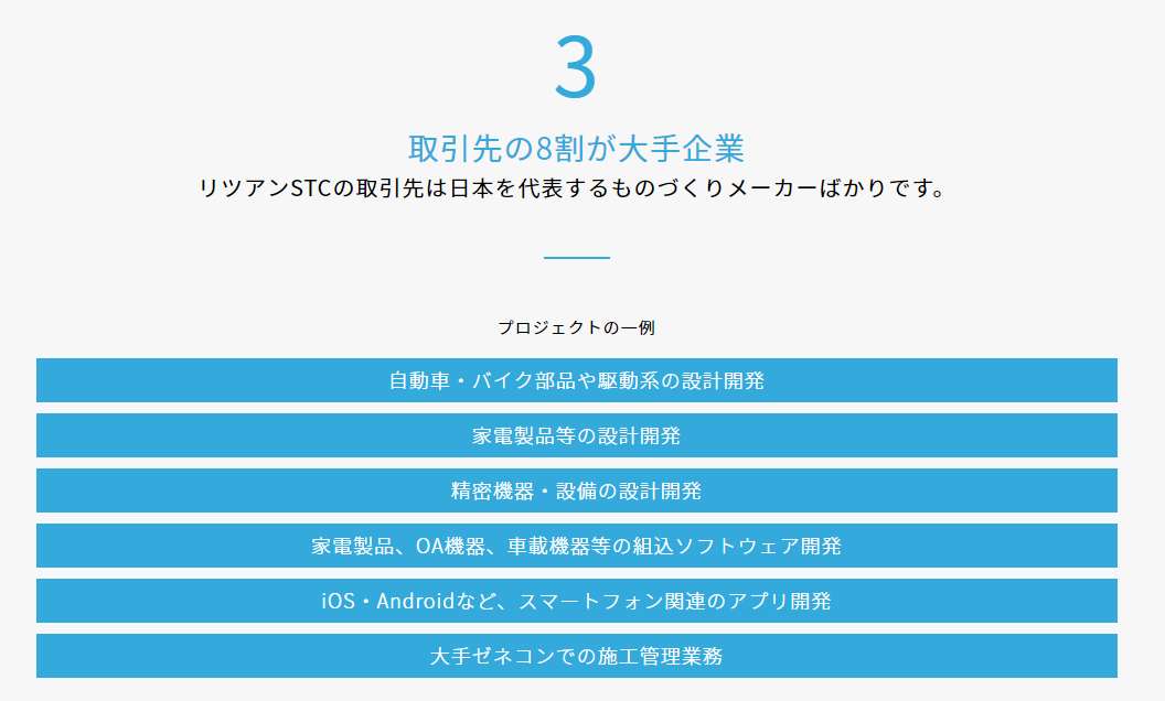 派遣先企業の８割は大企業