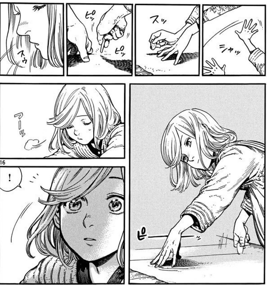 「とんがり帽子のアトリエ」(白浜鴎)ココの採寸
