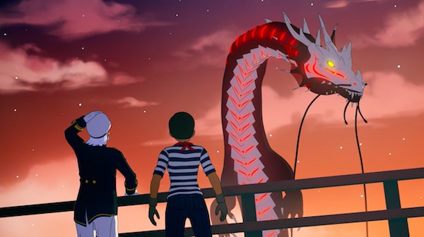 アニメ「RWBY(ルビー)Volume 4」第3話、海のドラゴン型グリム