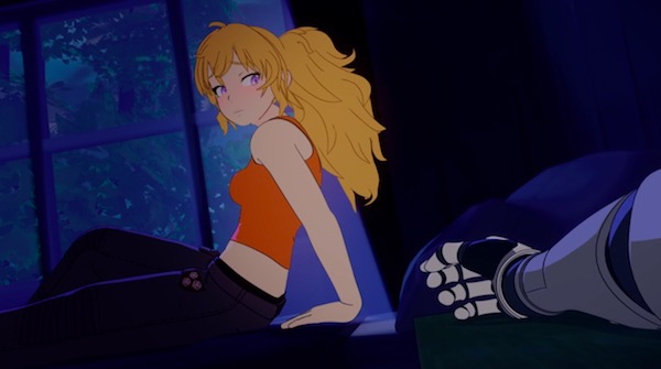 アニメ「RWBY(ルビー)Volume 4」第4話より、悪夢から覚めたヤン・シャオロン