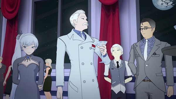 アニメ「RWBY（ルビー）Volume 4」第6話より、パーティーでのワイス