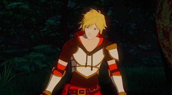 アニメ「RWBY(ルビー)Volume 4」8話より、クロウに突っかかるジョーン