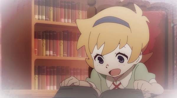 ナイトフォールの本を読む子供時代のロッテ