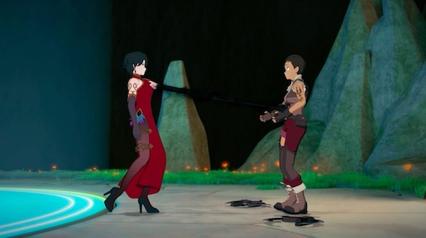 「RWBY(ルビー)Volume 5」第12話より、ヴァーナルの力を奪うシンダー