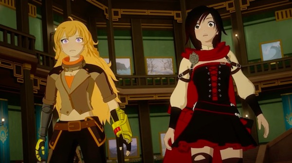 「RWBY(ルビー)Volume 5」第13話より、ブレイクの登場に驚くヤンとルビー
