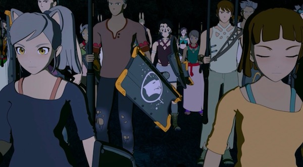 「RWBY(ルビー)Volume 5」第13話より、ヘイヴンに到着したメナジェリーの援軍