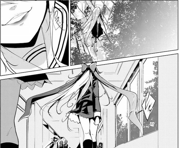 コミック百合姫「凛としてカレンな花のように」(ヒロアキ)より、凛カレコンビの学校に通う謎の少女