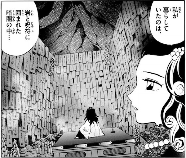 「MAO」(高橋留美子)88話より、幽羅子が暮らしていた洞窟