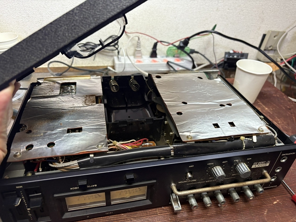 ソニ－カセットデンスケ 　ＴＣ－2890ＳＤ　内部分解劣化部品交換整備済、ベルト交換、貴重な電源コ－ド付き、完動品　