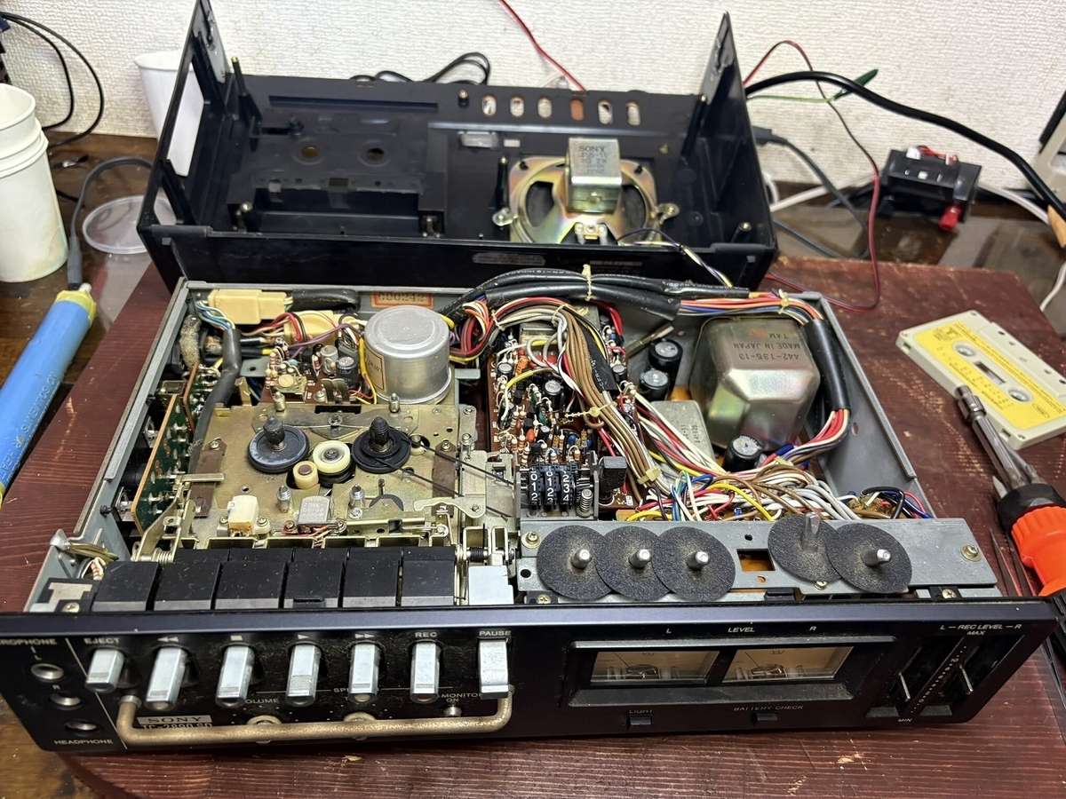 ソニ－カセットデンスケ 　ＴＣ－2890ＳＤ　内部分解劣化部品交換整備済、ベルト交換、貴重な電源コ－ド付き、完動品　