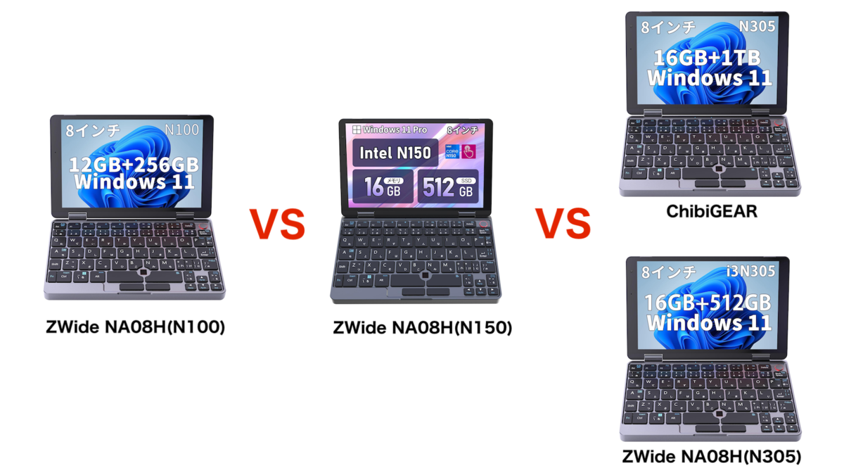 2026年】CHUWI MiniBook系 N100 、N150 、N305 のどれを選ぶべきか