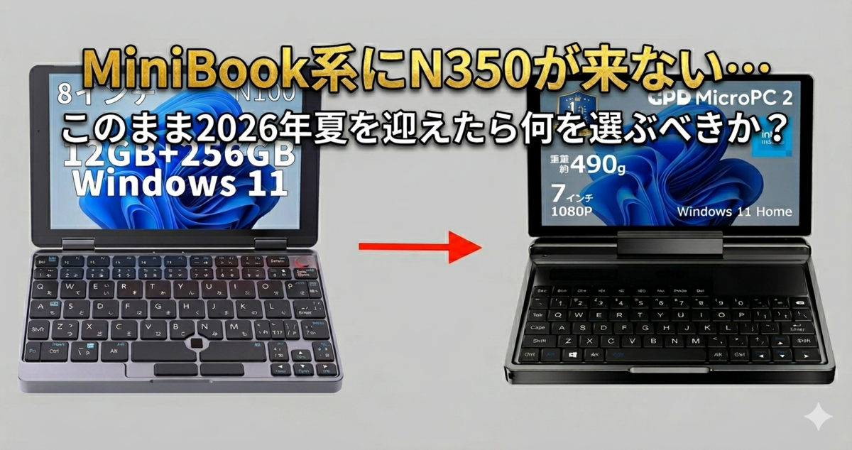 MiniBook系にN350が来ない…このまま2026年夏を迎えたら何を選ぶべきか