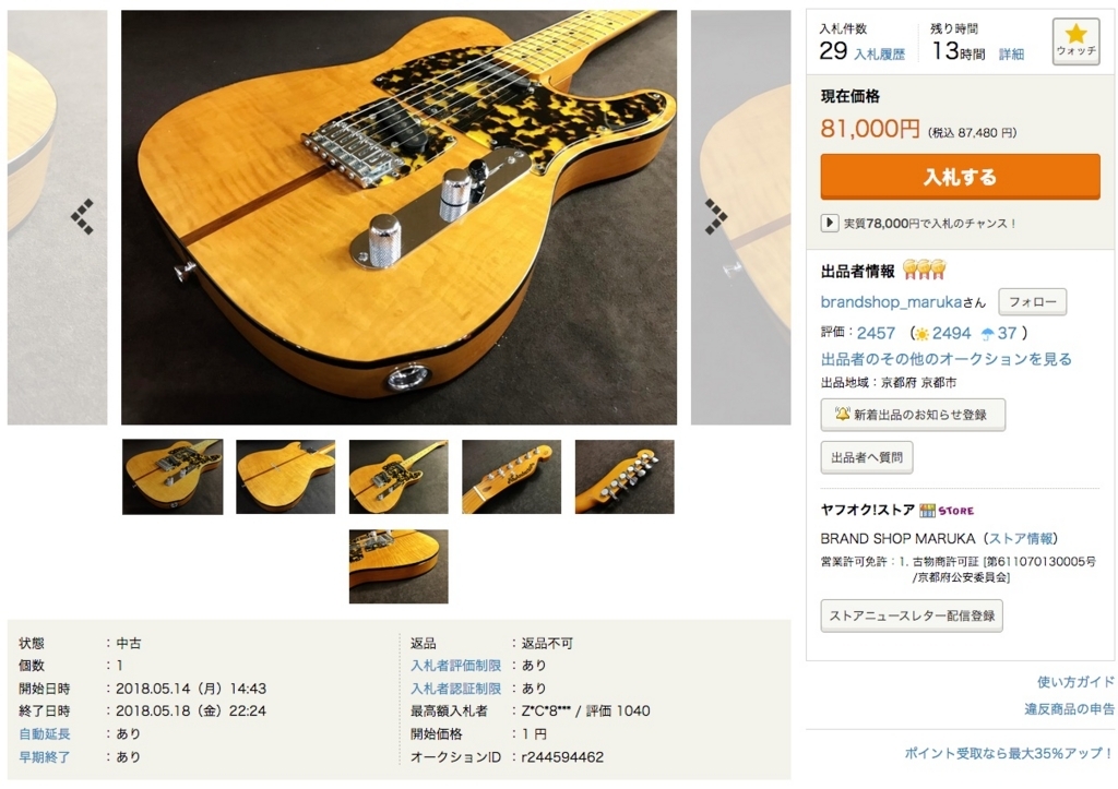 H.S Anderson HS-1 MAD CAT 購入編 - 俺とギター