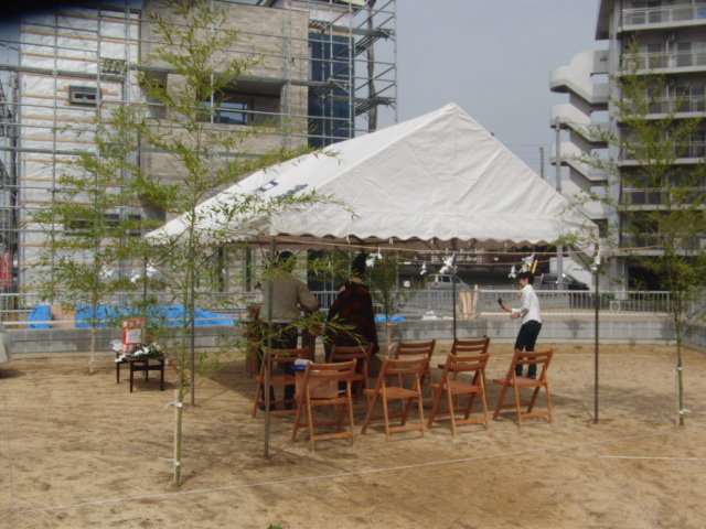 地鎮祭の様子の画像