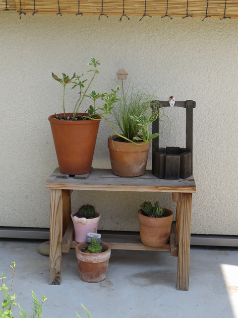 玄関前の植木鉢のレイアウト