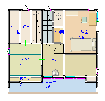 2階間取り図　せっけい倶楽部作成