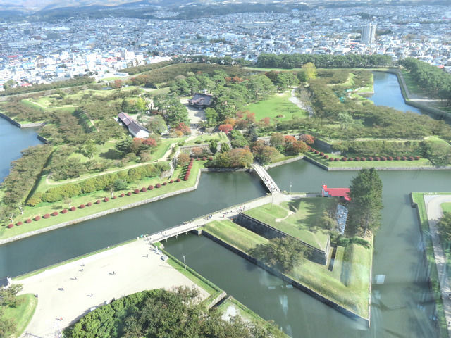 展望台から見た見た五稜郭