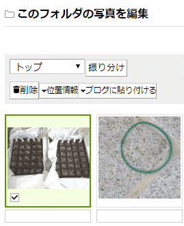 はてなフォトライフの画像選択