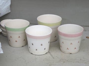 フリーマーケットでもらった陶器鉢