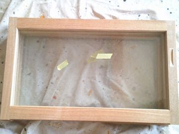 造作吊戸棚のガラス戸