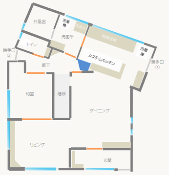 家の間取り図