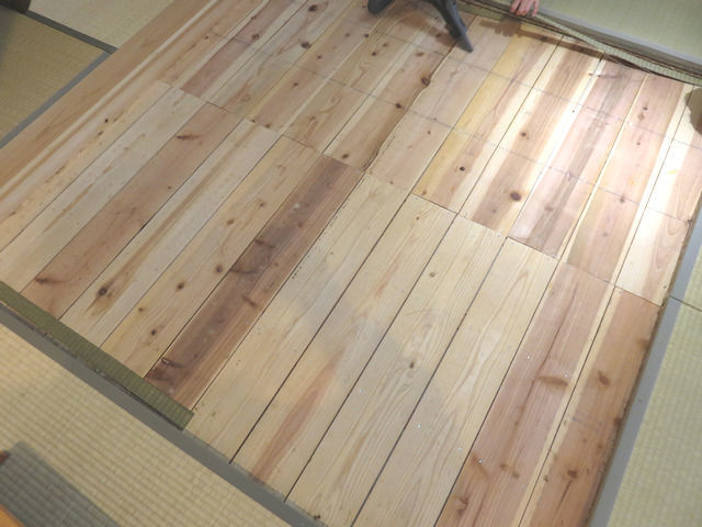 畳掃除の様子