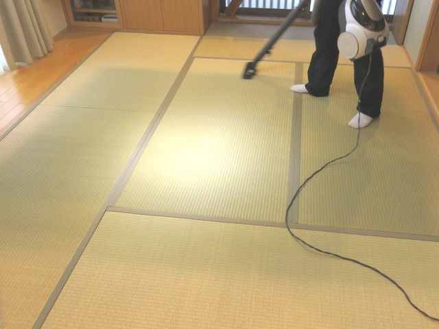 畳掃除終了の様子