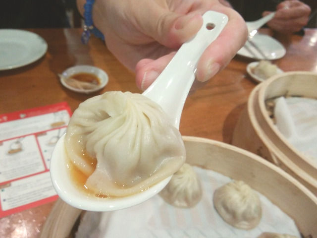 ディンタイフォンの小籠包のアップ