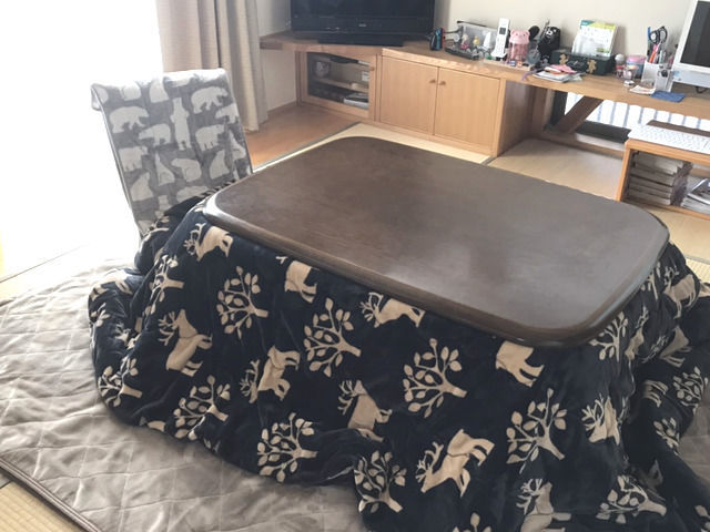 コタツを出した居間