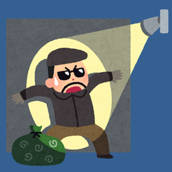 防犯用のセンサーライトのイラスト