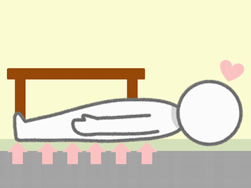 コタツに寝ている人のイラスト