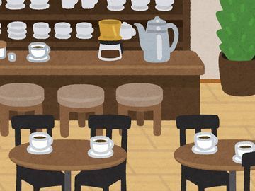 喫茶店の風景イラスト