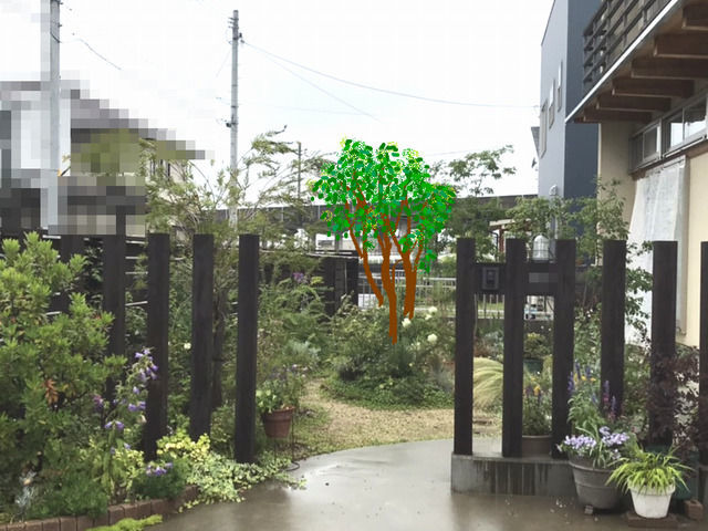 庭木を植えたイメージ 正面