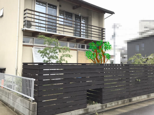 庭木を植えたイメージ 後ろ側  class=