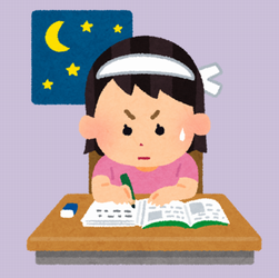 勉強を頑張っている子のイラスト