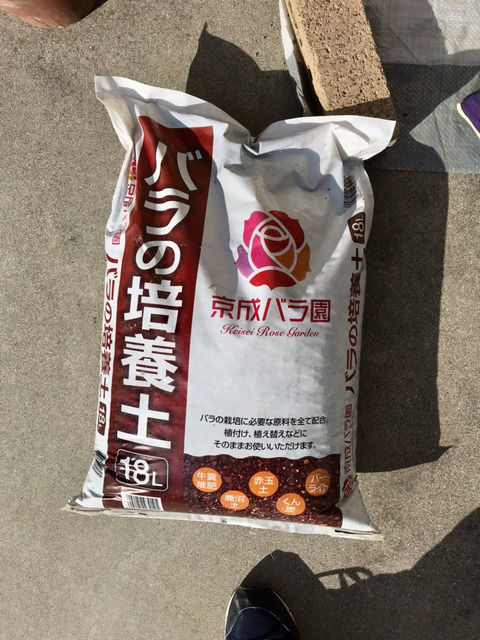 京成バラ園のバラの培養土