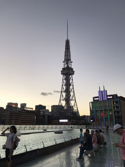 名古屋オアシス21から夕暮れの風景