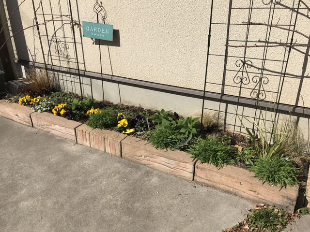 2月の花壇の様子