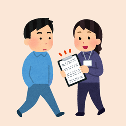 アンケートをお願いするアルバイト