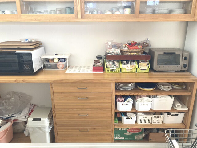 片づけた背面収納の全体