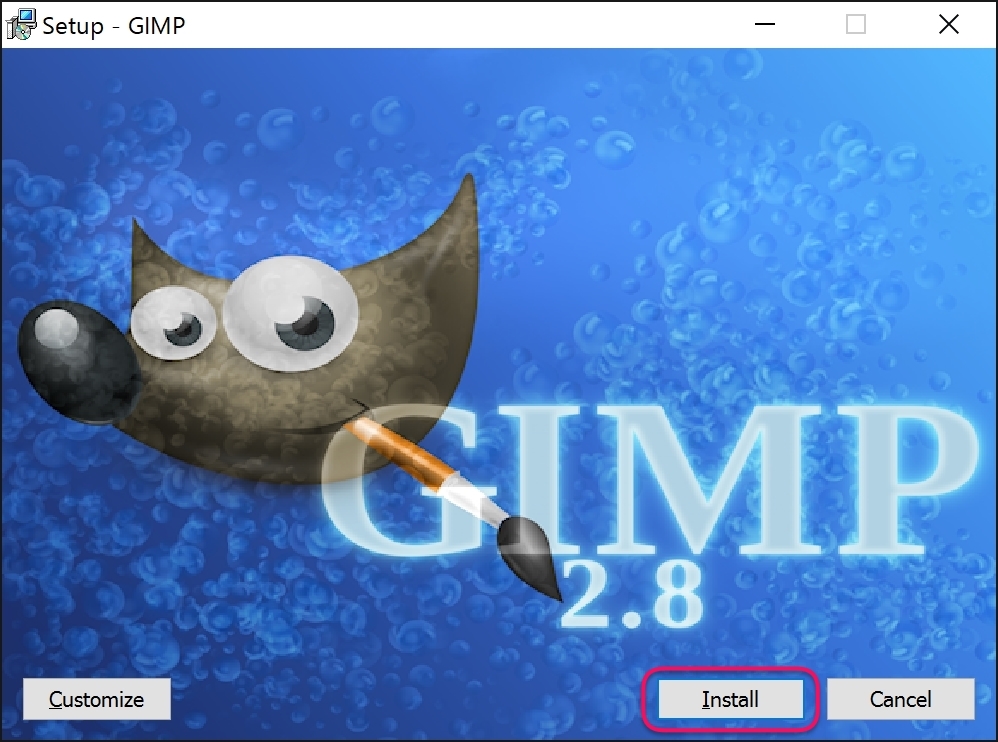 GIMPインストール画面