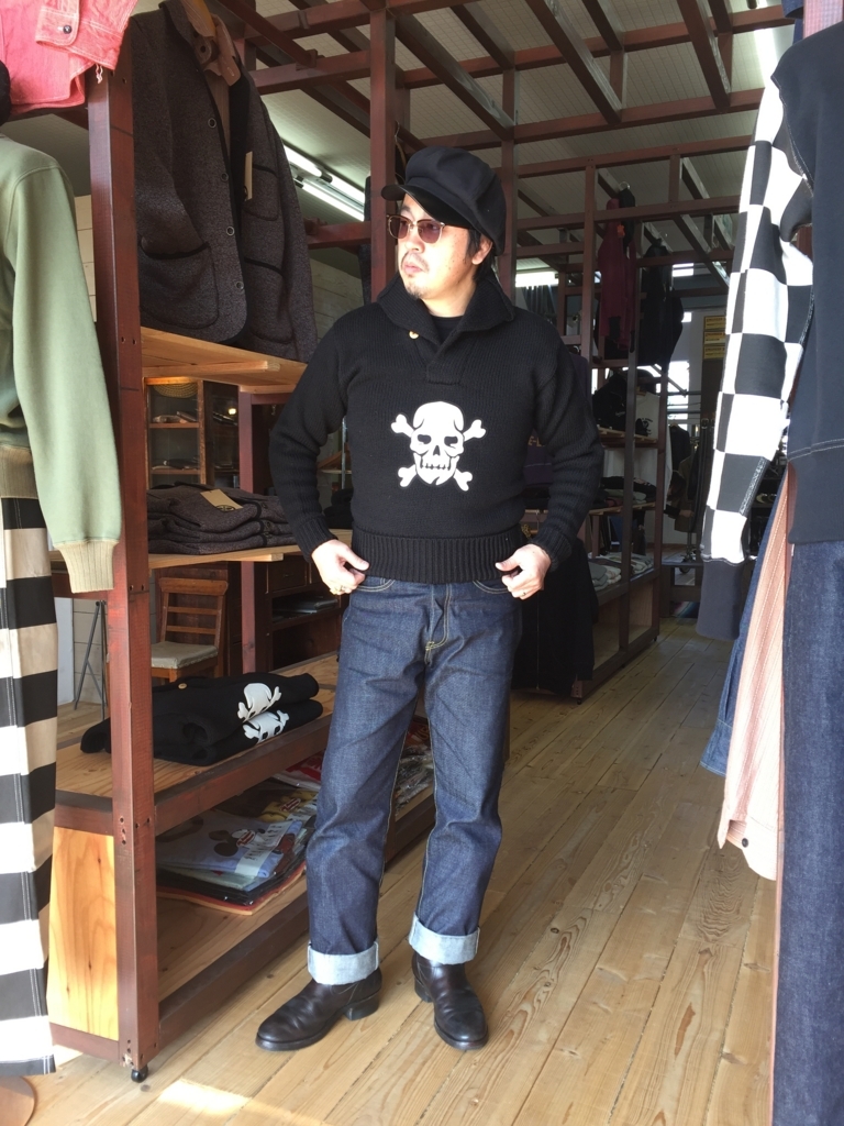 男の黒は永遠に渋い！！クッシュマンのモーターサイクルセーター&Dポケ