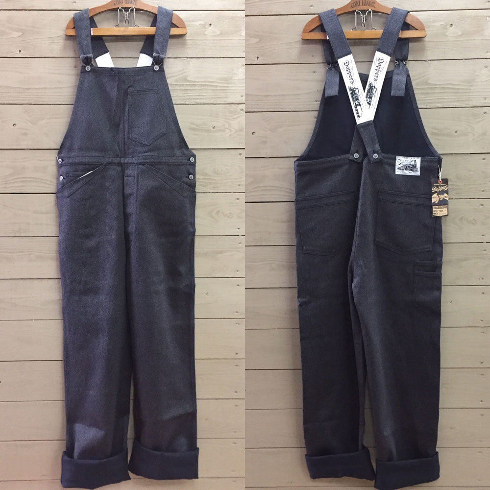 ダッパーズ　ブラックコーデュロイオーバーオール ダッパーズ dapper's オーバーオール 38 コーデュロイ レア 【楽天市場