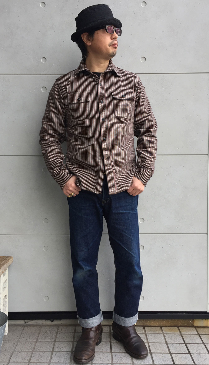 デラックスウエア 創成期からの人気商品デニムとネルの融合シャツ HV