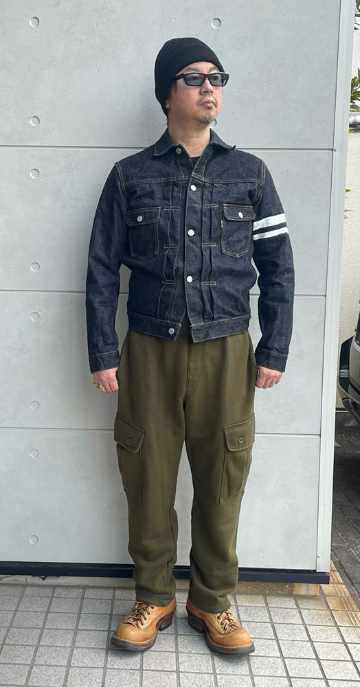桃太郎ジーンズ MOMOTARO JEANS カーゴパンツ オリーブ MOMOTAROU JEANS 桃太郎ジーンズより！アウトドアや